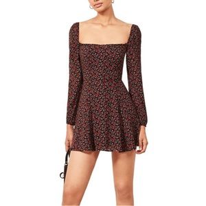Reformation Greta Rose Print Dress